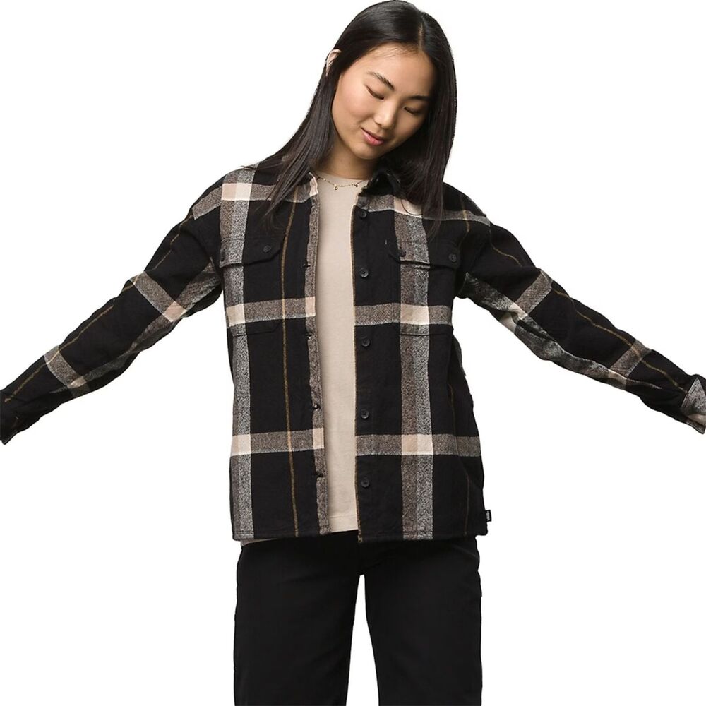 Vans VANR4VN Laura Cotton Plaid Woven Shacket Women's Sz L